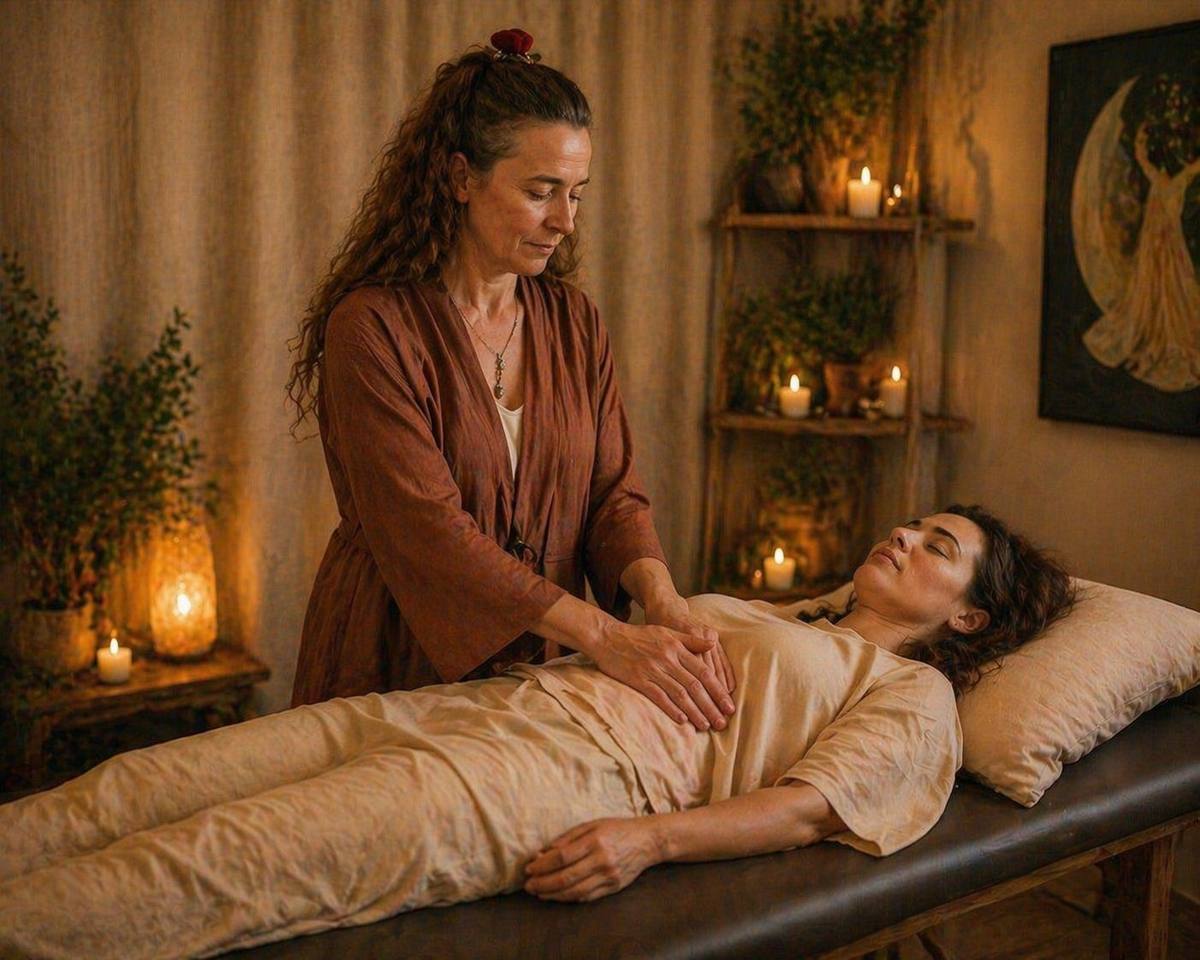 Galya giving womb massage Algarve